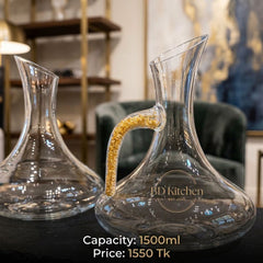 LUXURY GOLD HANDLE GLASS WINE DECANTER ✨✨