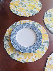 FLORAL PVC PRINT TABLE MAT SET FOR AN ELEGANT, STYLISH & BEAUTIFULLY DECORATED DINING EXPERIENCE! ✨🌸