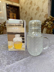 Vintage Glass Bedside Water Carafe & Tumbler Set