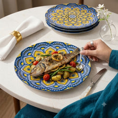Luxury Turkish Style Premium Ceramic Dinner Plate โ Colourful Artistic Design ๐งฟ๐ฝ๏ธ