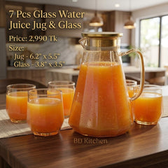 LUXURY GOLDEN DIAMOND CUT GLASS JUG & TUMBLER SET ✨