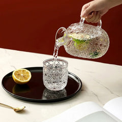 Vintage Glass Bedside Water Carafe & Tumbler Set