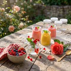 Mini Pudding, Yogurt & Mousse Serving Jars Oven Proof | Thick Clear Glass | Set of 3๐๐ง๐