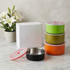 Multipurpose Stainless Steel Food Storage Container Set 🍜✨