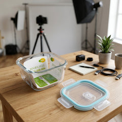 PREMIUM GLASS STORAGE BOX – SMART & STYLISH FOOD STORAGE 880ML ✨