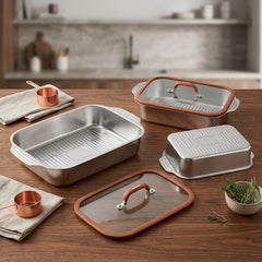 PREMIUM STAINLESS STEEL SERVING DISH SET – 3 PCS ✨🍽️