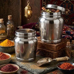 500ml 1pc Stainless Steel Indian Imported Household Kitchenware Storage Jar🌶️🥜🍪🌾