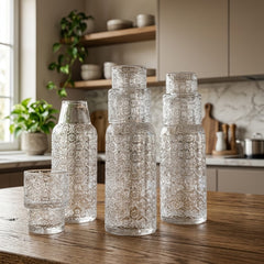LUXURY CARDICA GLASS BEDSIDE WATER CARAFE SET – ELEGANCE FOR YOUR EVERYDAY LIFE! ✨