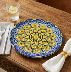 Luxury Turkish Style Premium Ceramic Dinner Plate โ Colourful Artistic Design ๐งฟ๐ฝ๏ธ
