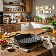CAST IRON CHEF’S SKILLET – HEAVY-DUTY QUALITY FOR PERFECT COOKING! 🍳