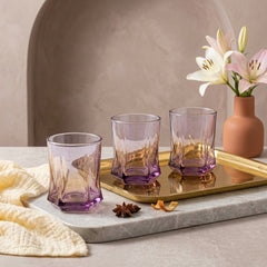 Premium Tinted Violet Curved Glass Set – 6Pcs 💜🌸