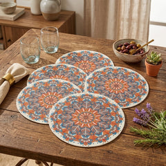 MANDALA ARTISTIC ROUND TABLE MAT SET