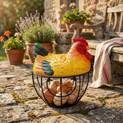 Premium Chicken-Shaped Egg Storage Basket – Heavy Quality & Unique Kitchen Organizer 🥚🧺🐔✨