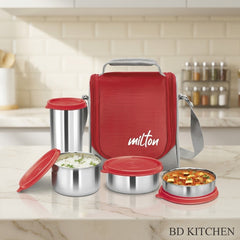 Milton Tasty 3 Stainless Steel Lunch Box Combo – Perfect for Everyday Meals 🥗💼