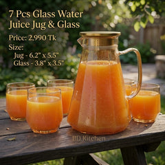 LUXURY GOLDEN DIAMOND CUT GLASS JUG & TUMBLER SET ✨