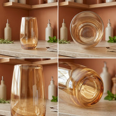 Luxury Golden Water & Juice Glass Set – 6 Pcs ✨