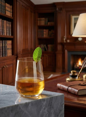 Elegant Amber-Tinted Stemless Wine Glasses 🍷🤎