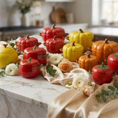 CERAMIC SOUP POT & CASSEROLE SET WITH LID