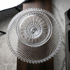 ELEGANT GLASS CAKE STAND WITH DOME LID
