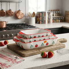 Premium Ovenproof Ceramic Serving Dish – Elegant Turkish Design for Stylish Dining 🧿🍽️🌿