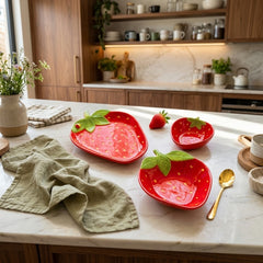 PINTERESTY STRAWBERRY CERAMIC SERVING DISHES – CUTE, COLORFUL & AESTHETIC! 🍓✨