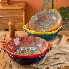 Printed ceramic large Rice Bowl Turkey Design