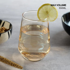 Elegant Amber-Tinted Stemless Wine Glasses 🍷🤎