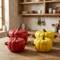 CERAMIC SOUP POT & CASSEROLE SET WITH LID