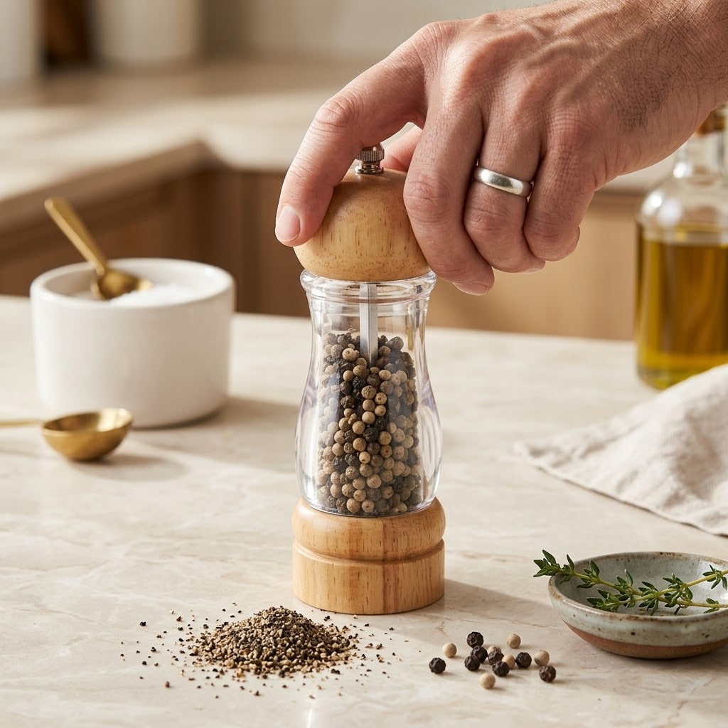Premium Manual Spice Grinder – A Stylish Essential for Every Kitchen! ✨🌶️