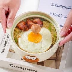 Ceramic pot with high-quality heat-resistant glass lid Ceramic Bowl