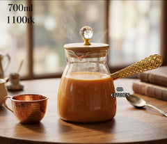 Premium Quality Imported Milk Pan 700ml Golden Glassware