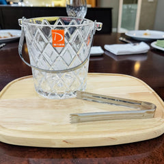 Glass Ice Bucket with Tong
