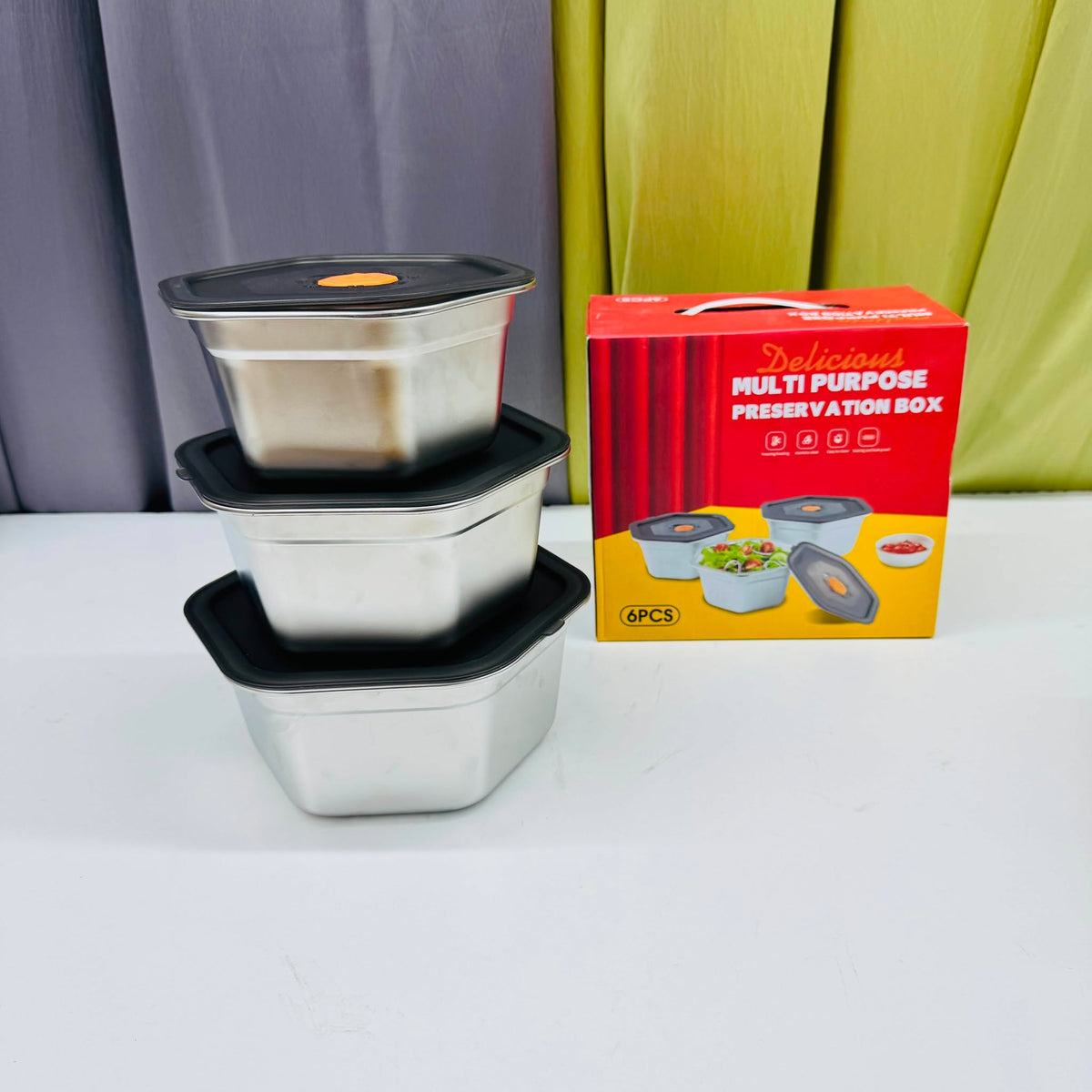 3PC Stainless Steel Multipurpose Preservation Box Set 🧊🔥