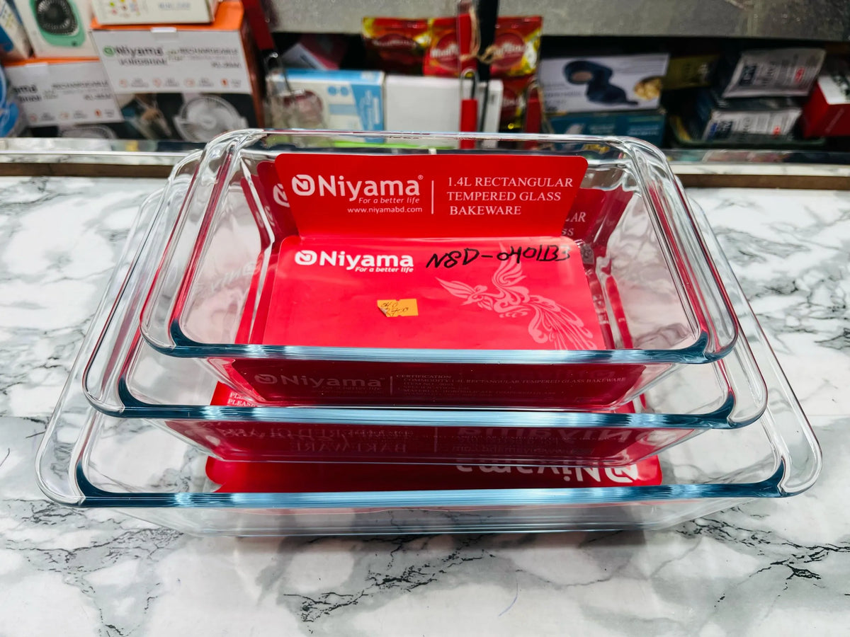 Big size 3Pcs Oven Proof Glass Serving Dish – Transparent 3 Pcs Set Oven Use And Serving Dish And Bakeware,Oven Proof Glass Serving Dish
