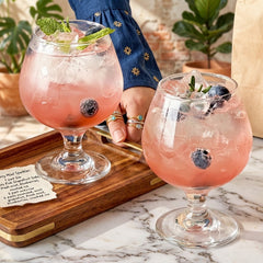 Classic Brandy Ocean Glass Set – Thailand Imported Cocktail & Mojito Serving Glass🌊🍒