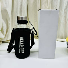 1500ml Big Size Glass Water Bottle with Cover
