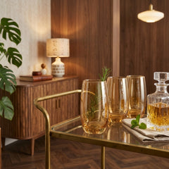 Luxury Golden Water &amp; Juice Glass Set – 6 Pcs ✨