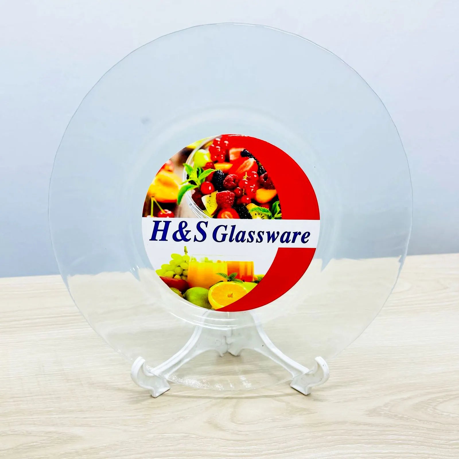 6pcs Transparent Glass Dinner Plate Set