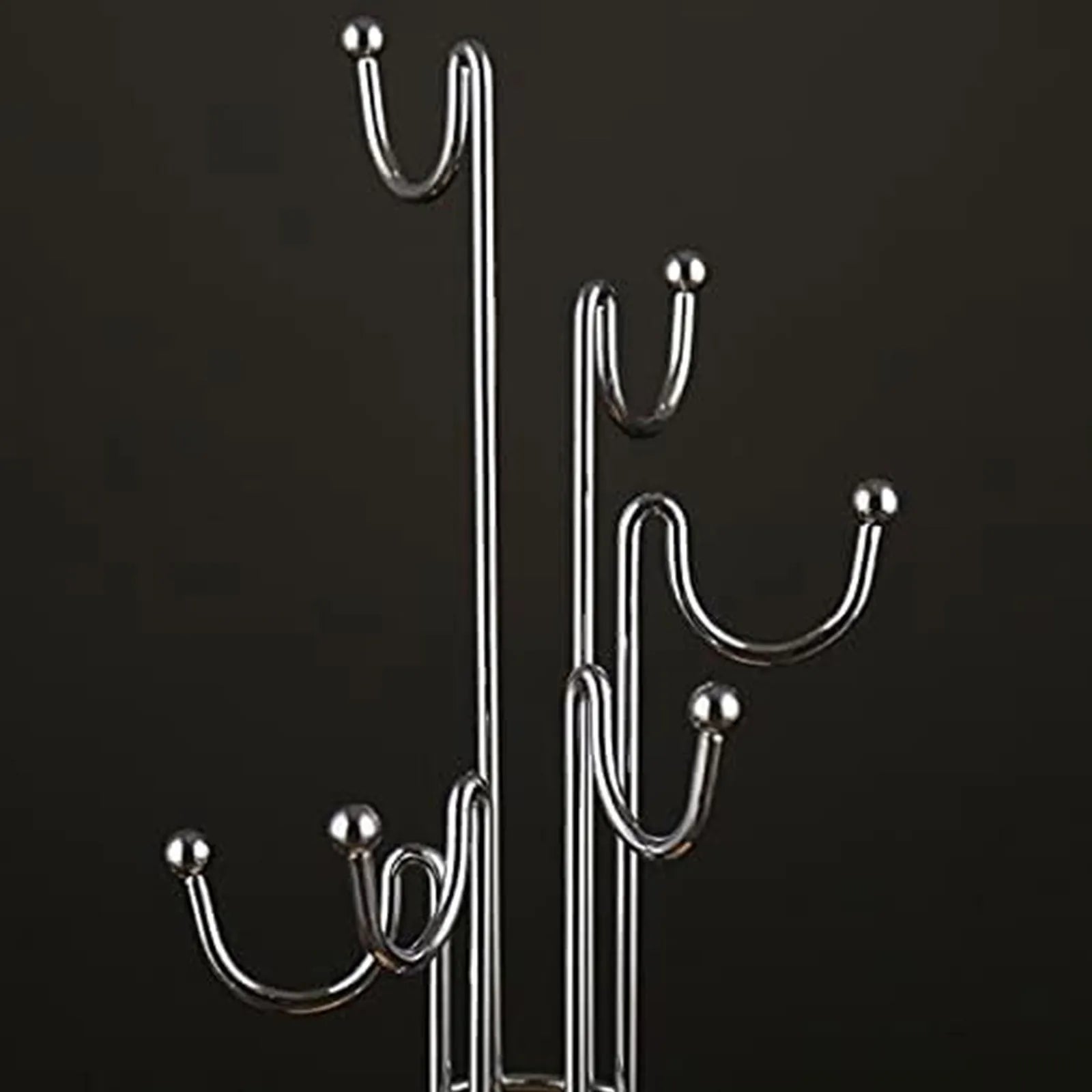 SS AND Wooden Coffee Mug Holder Tea Cup Stand