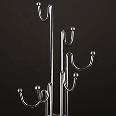 SS AND Wooden Coffee Mug Holder Tea Cup Stand