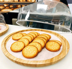 Bamboo Wooden & Acrylic Imported High Quality Cake Bread Snacks Cookies Storage Dome Box 🎂🍩🧁