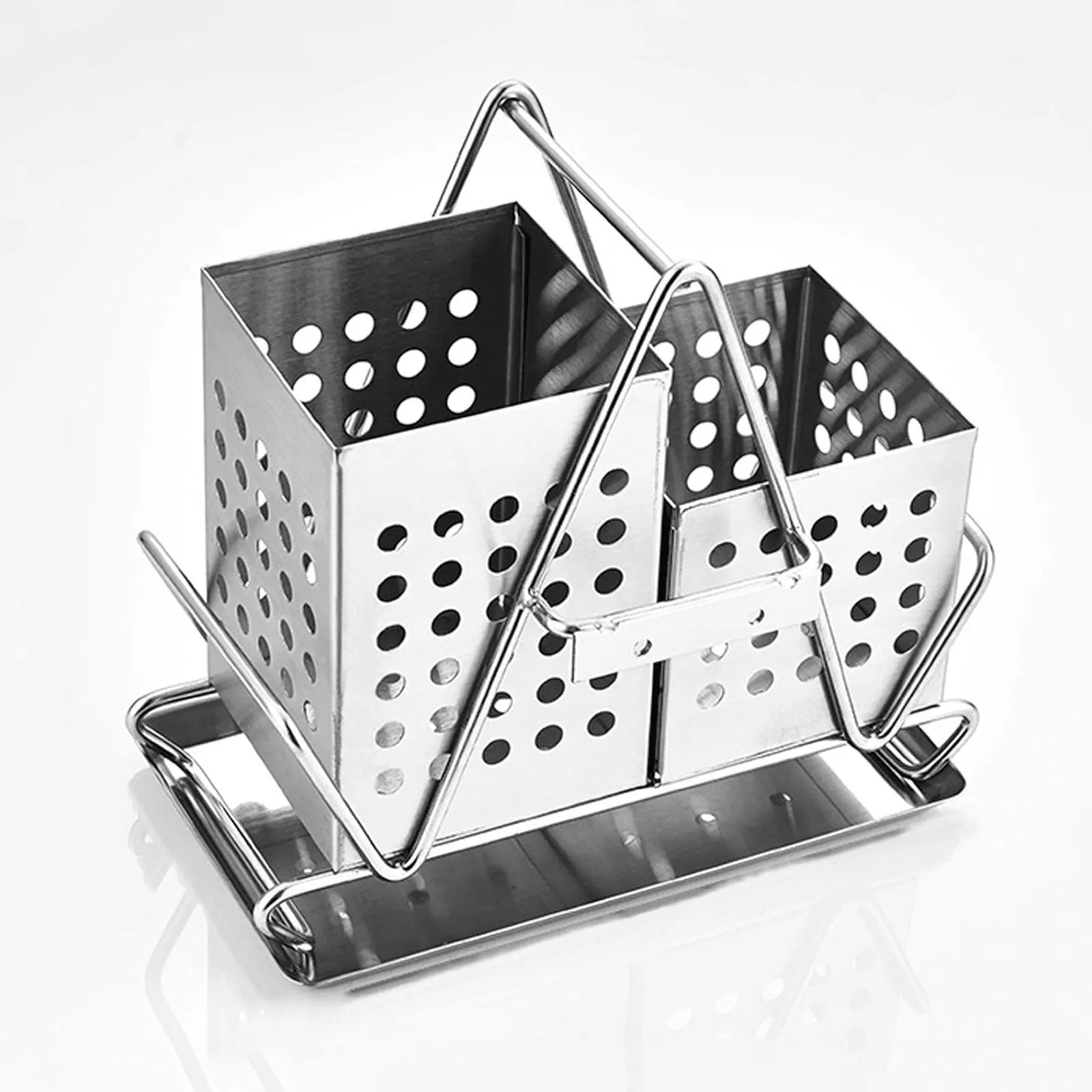 Stainless Steel  2 part Spoon Knife chopstick Holder