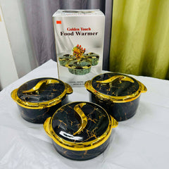 3PC Hotpot Set Golden Touch Food Warmer