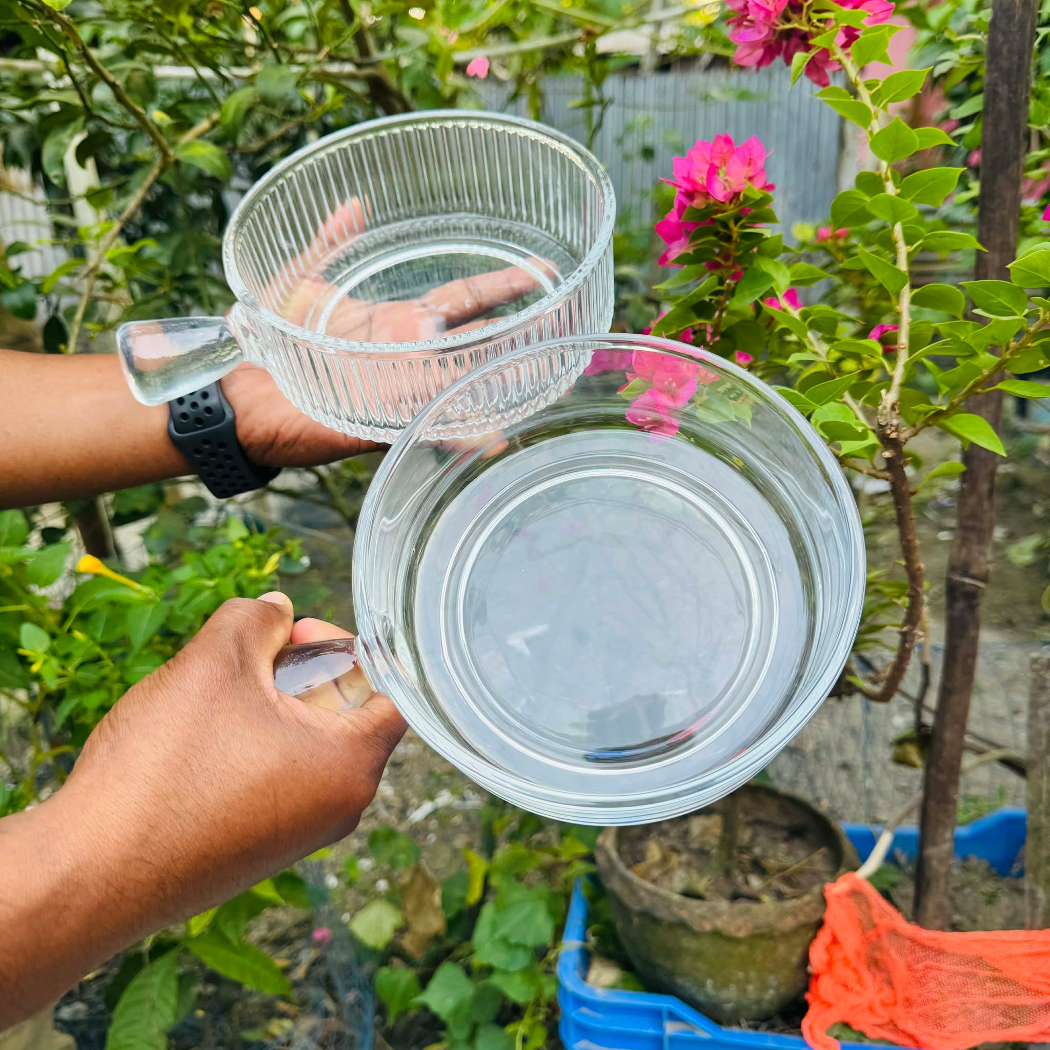 Ovenproof Round Design Glass serving dish Salad Bowls