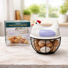 Colorful Chicken Egg Basket Fiber Lid