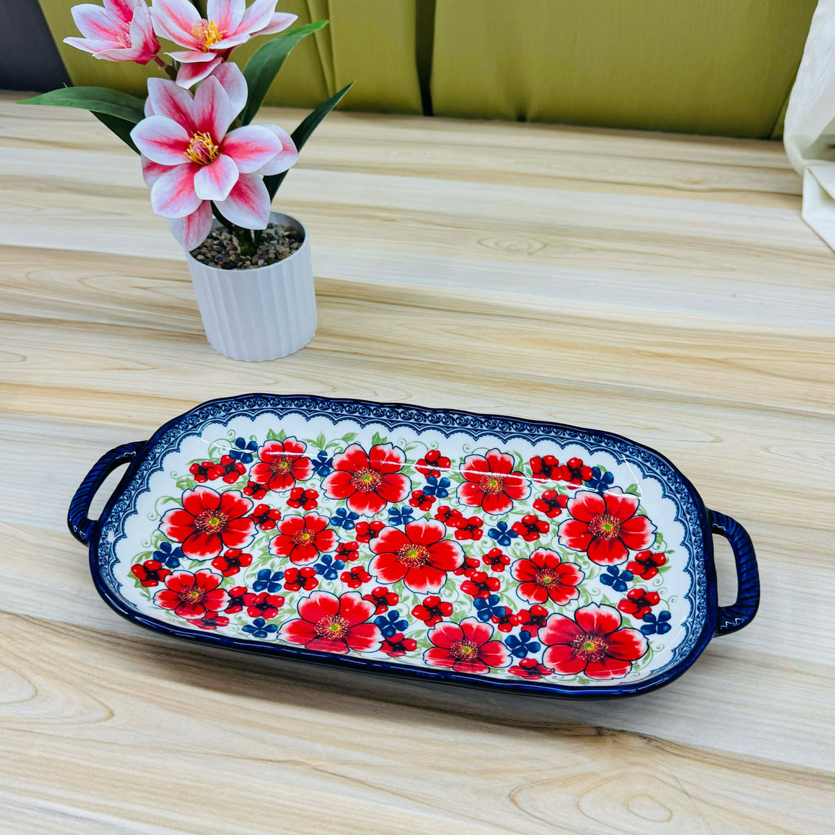 Floral Print Ceramic Imported Serving dish