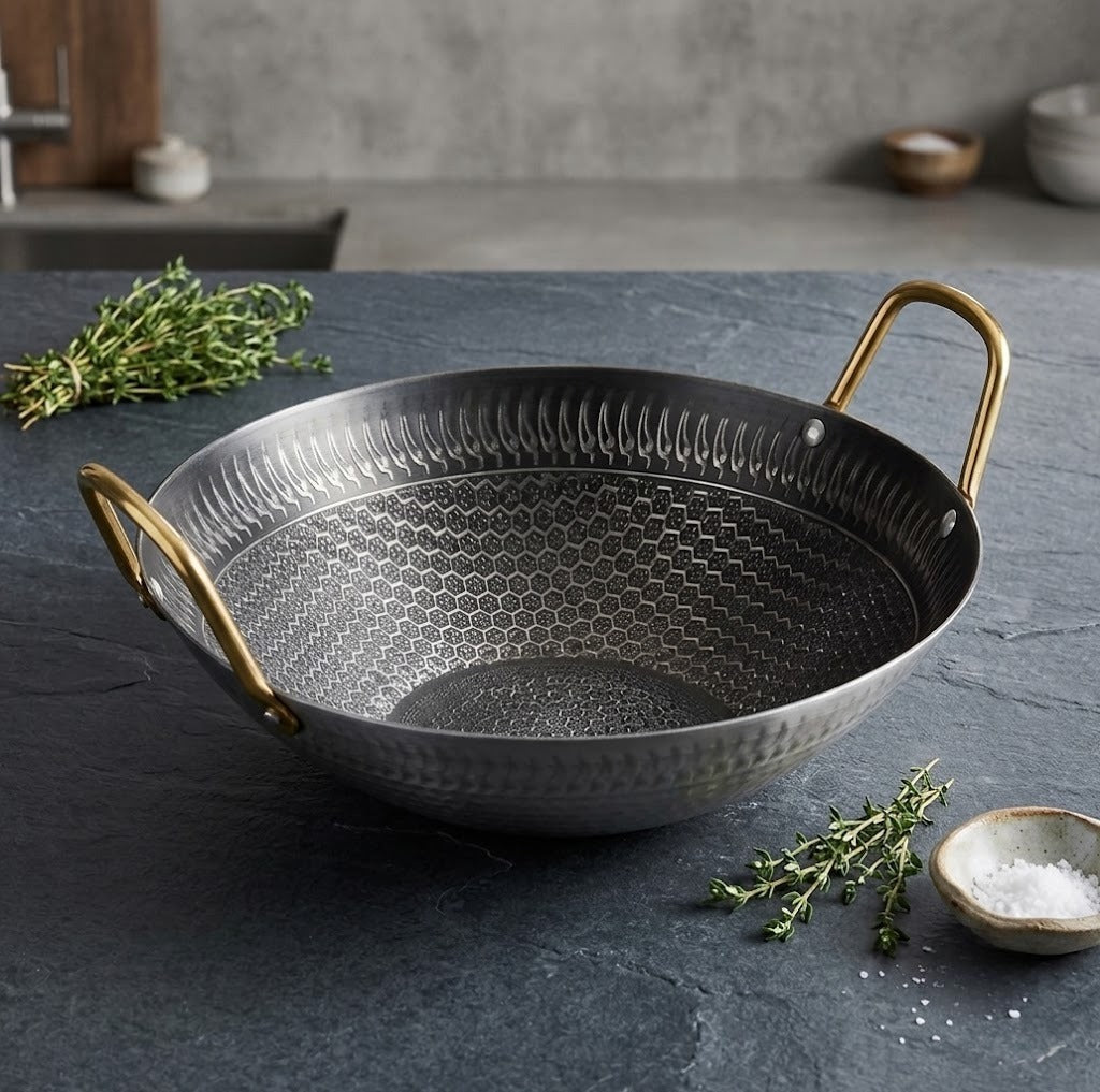 Honeycomb Stainless Steel Non-Stick Wok Pan (Korai) 🔥🥘🍖