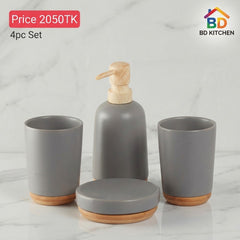 Premium 4-Piece Ceramic Bathroom Accessory Set ✨🛁