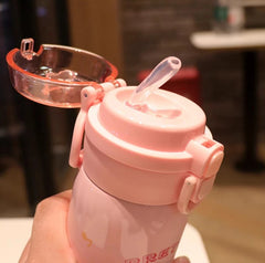 500ml Hello Kitty For Child Insulated Water Bottle New Kawaii Water Thermos Pink Cartoon Stainless Steel Thermal Bottle Gift