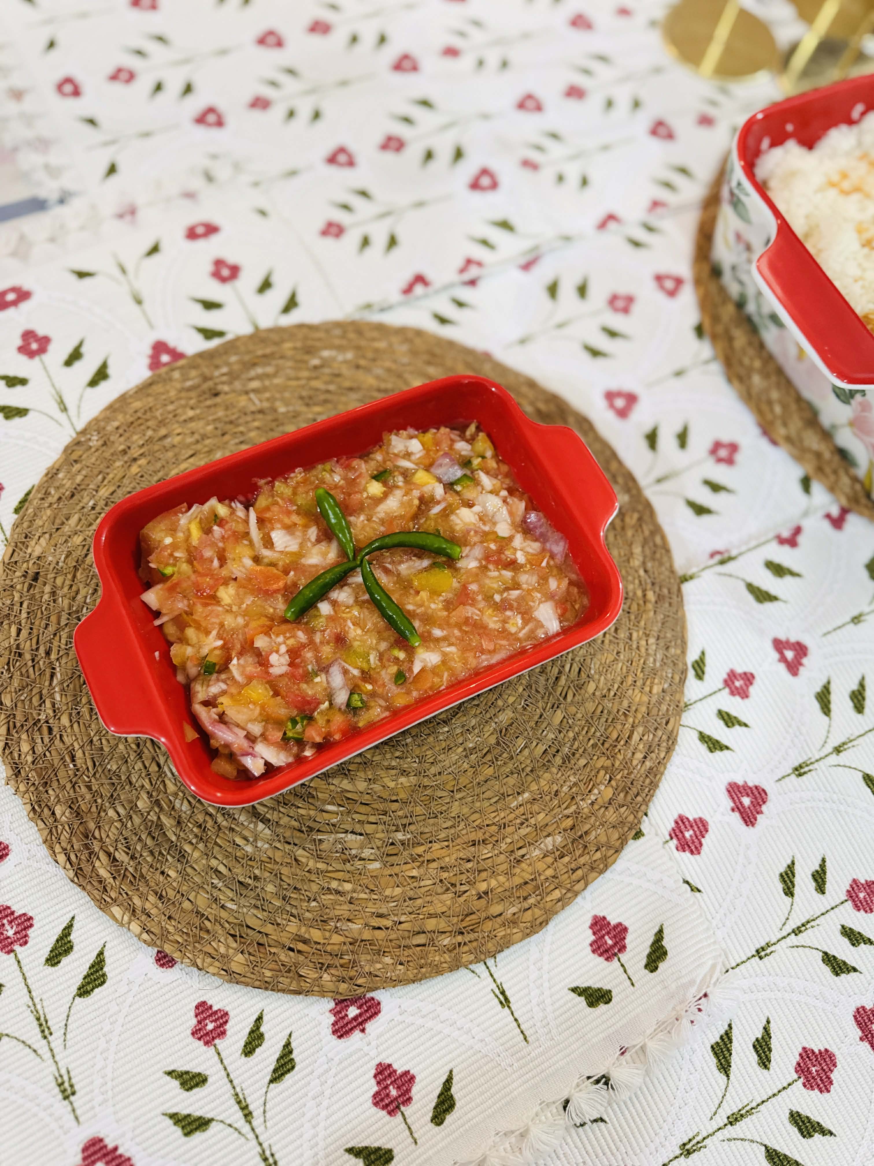 Floral Ceramic Bakeware and Serving set
